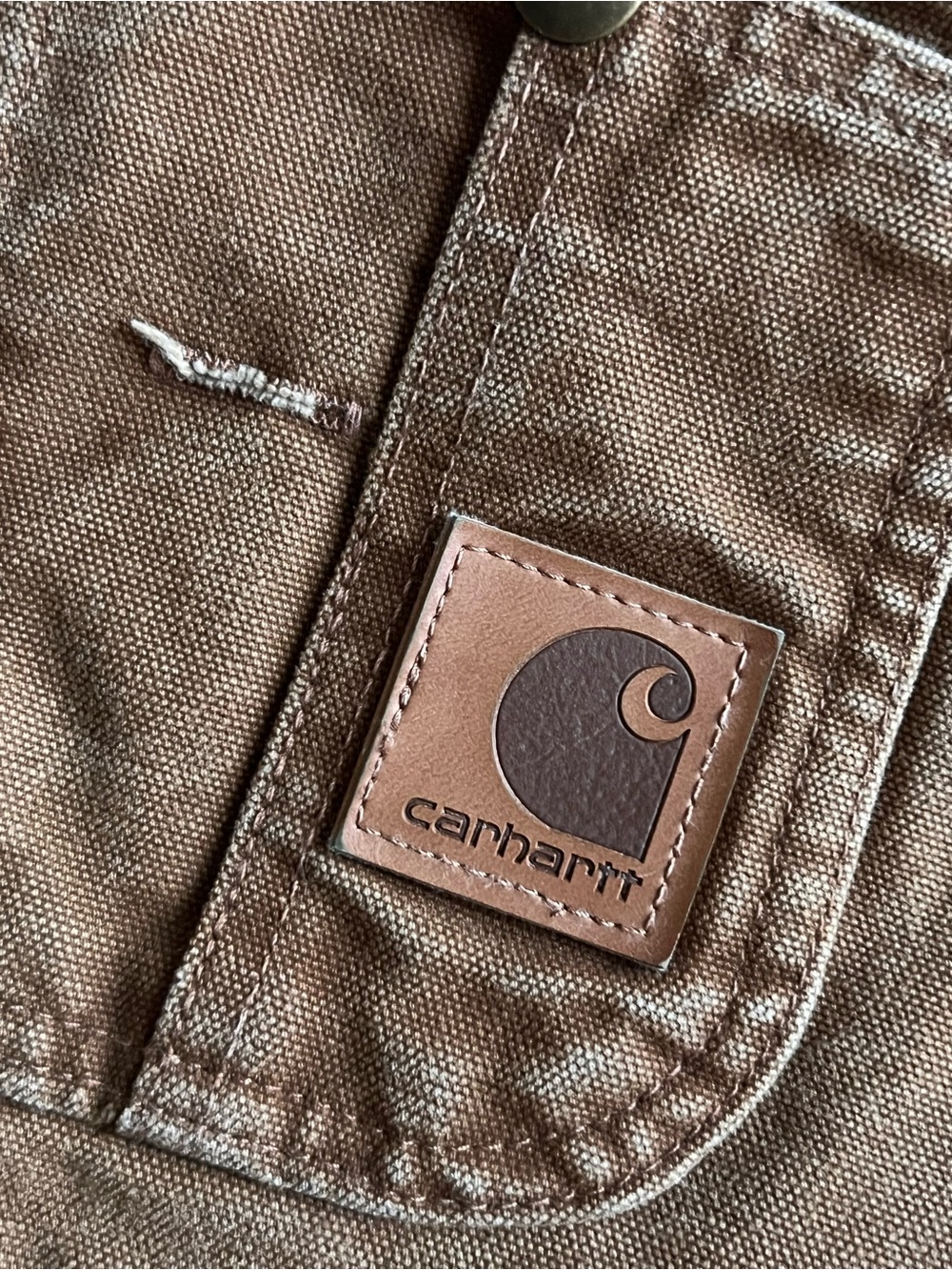 Carhartt Brown Cotton Work Bib Overalls Men’s 38x36 R06 BRN Construction - Picture 4 of 14